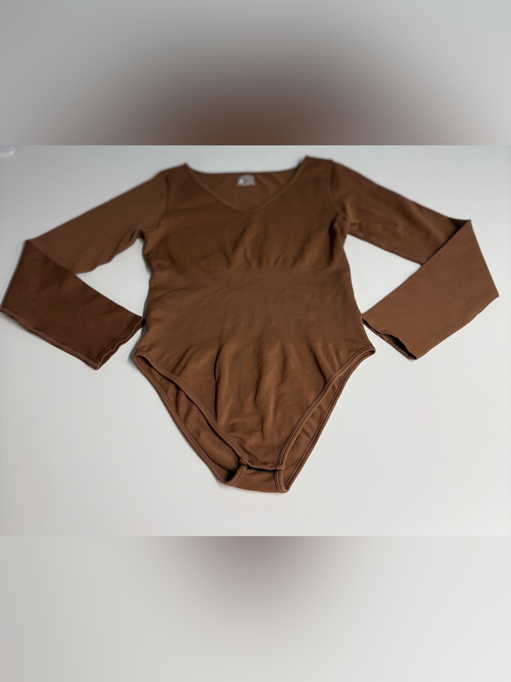 Kids Long Sleeve One-Piece Bodysuit - Brown